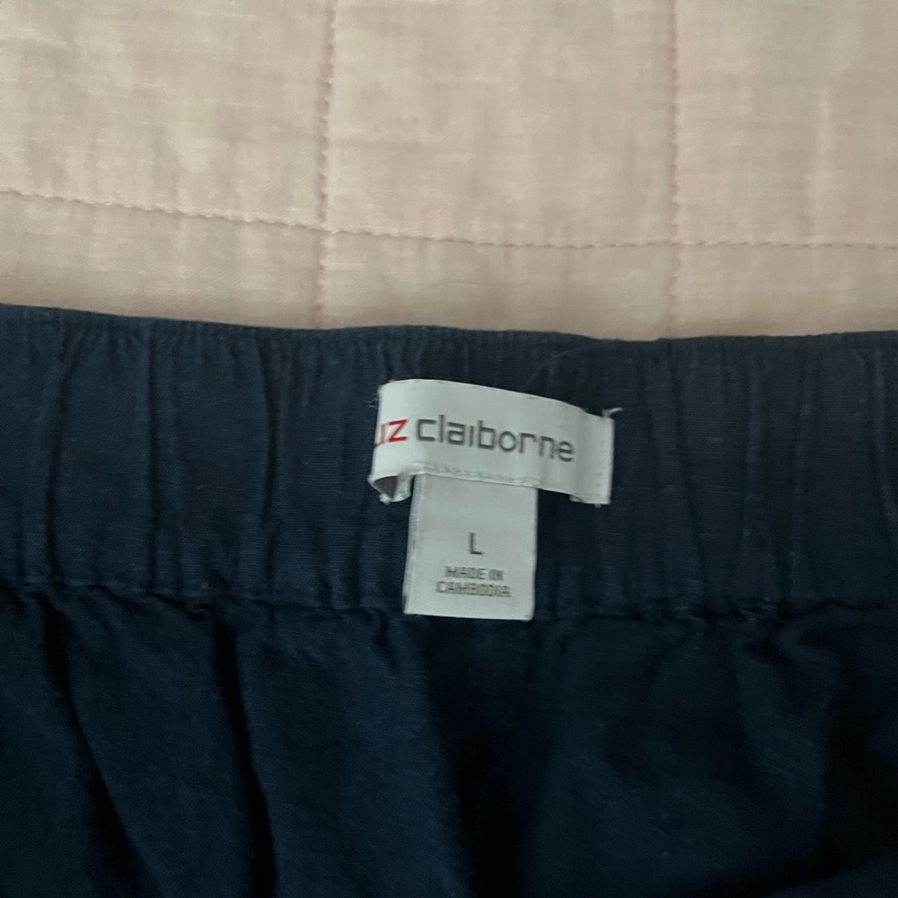 Linen cropped pants